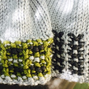 Crossed Furrows Hat pattern detail