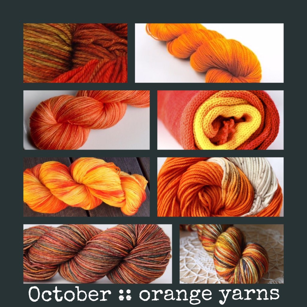 energizing orange yarns for knitting