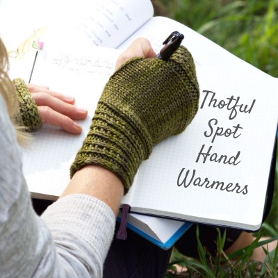 Thotful Spot Hand Warmers knitting pattern - simple and quick