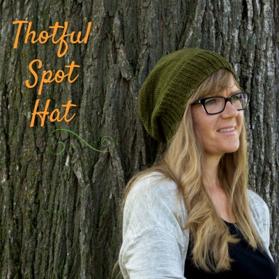 free knitting pattern :: Thotful Spot hat uses DK or Sport weight yarn
