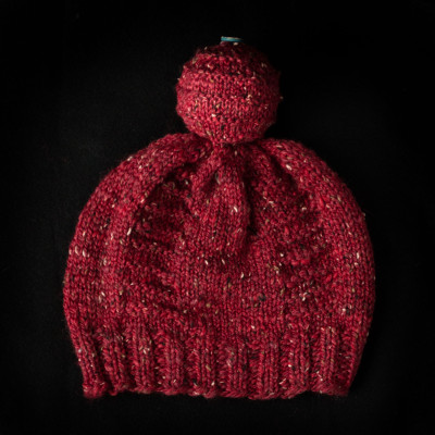Pomball: Ridge hat pattern for knitters from Imagined Landscapes Designs
