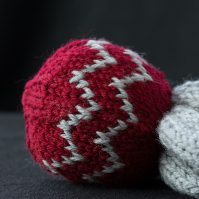 Pomball: Zig - a bold and playful hat pattern for knitters from Imagined Landscapes