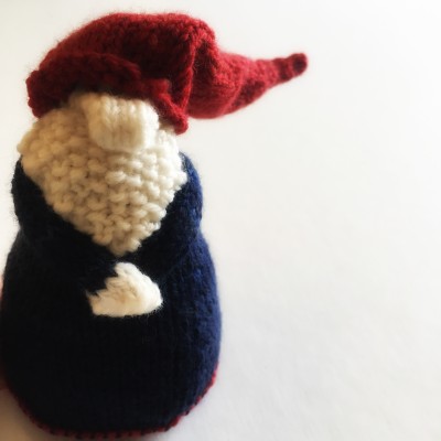 grumpy knitted gnome