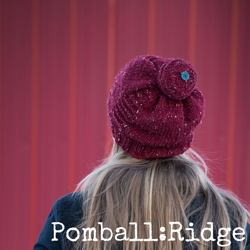 Pomball: Ridge hat pattern for knitters from Imagined Landscapes Designs
