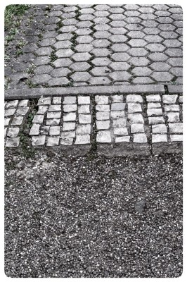 Cobblestone Intersections in Wittlich, Germany