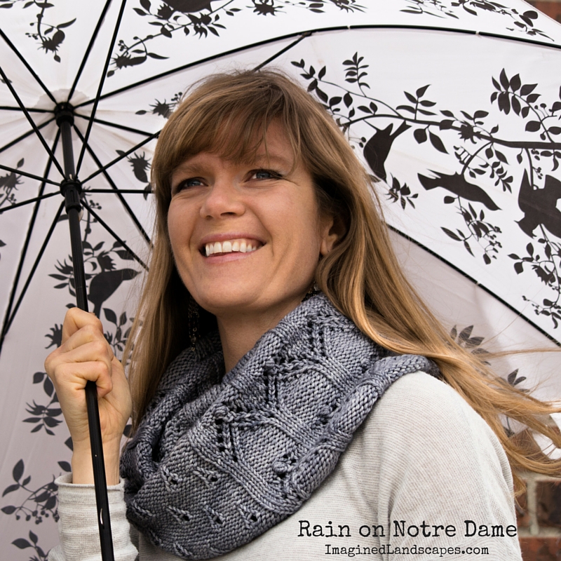 Rain on Notre Dame Cowl - knitting pattern by Imagined Landscapes