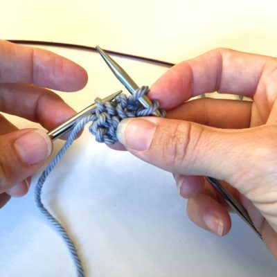 Use the left needle tip to pick up rather than the right