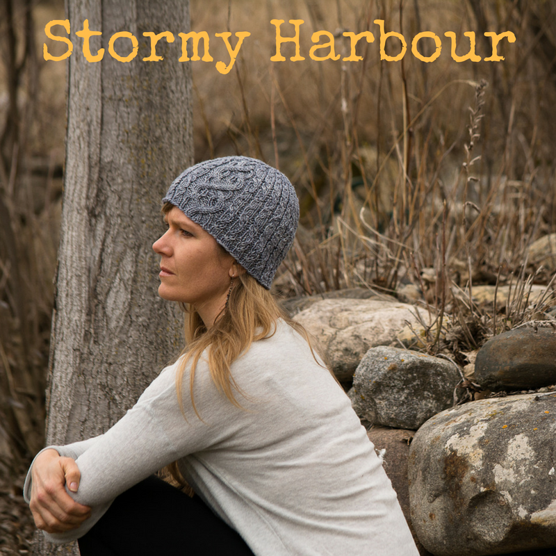Stormy Harbour Hat - a worsted weight cabled knitting pattern