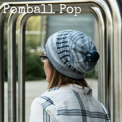 Pomball Pop Hat - use one mini skein and one full skein to get a great slouchy hat with a matching pompom from Imagined Landscapes