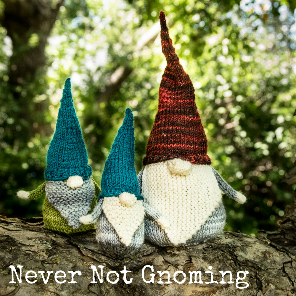 Never Not Gnoming - a whimsical knitting pattern from Imagined Landscapes Designs