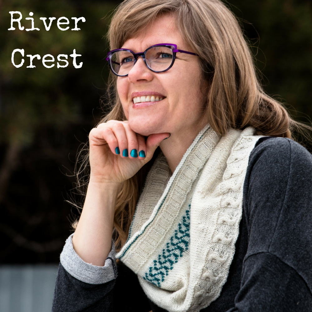 River Crest Cowl - a knitting pattern for fingering weight yarn from Imagined Landscapes