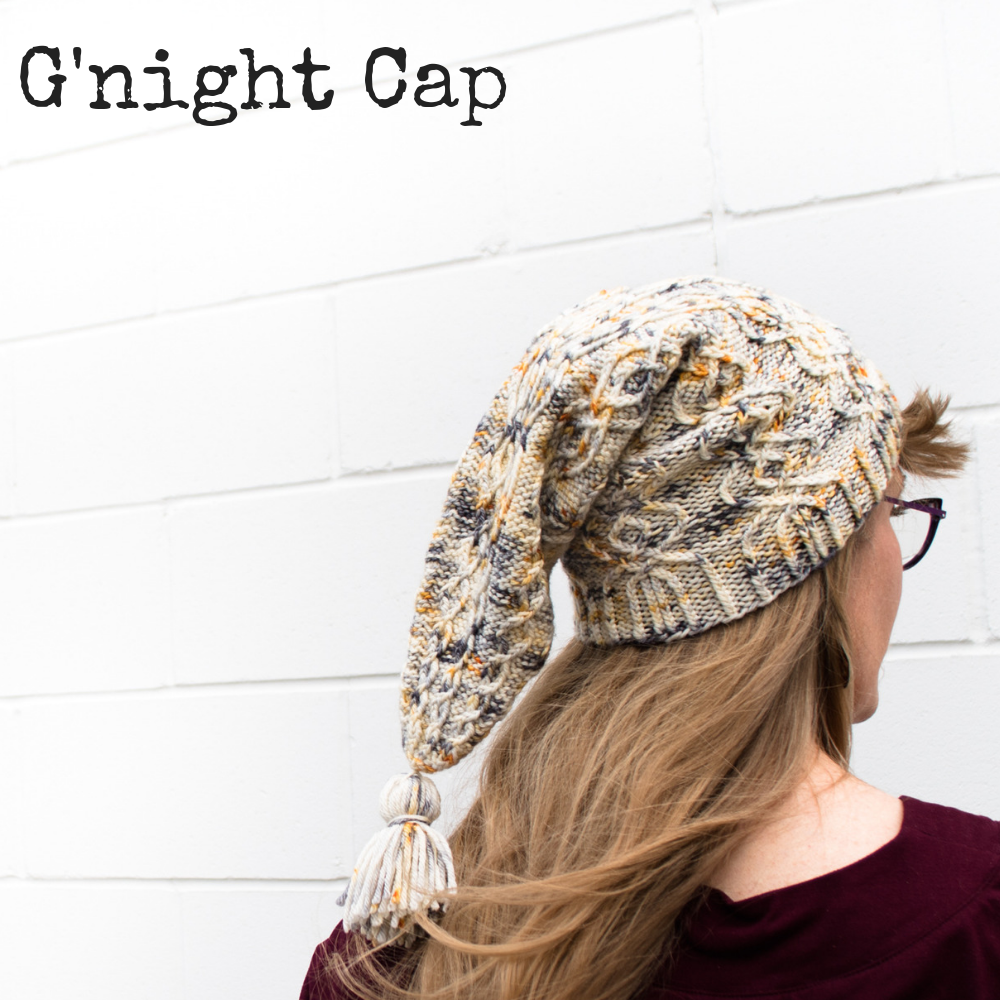 G'night Cap knitting pattern, a gnome-like Scandinavian knitted cap pattern