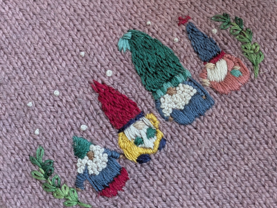 Gnome embroidery kits
