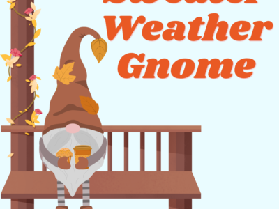 Sweater weather gnome bench