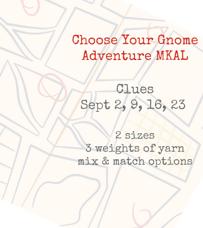 Choose Your Gnome Adventure mystery knitalong